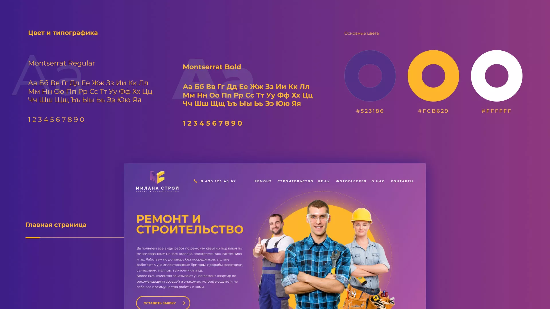Разработка сайта строительной компании «Милана-Строй» в Похвистнево